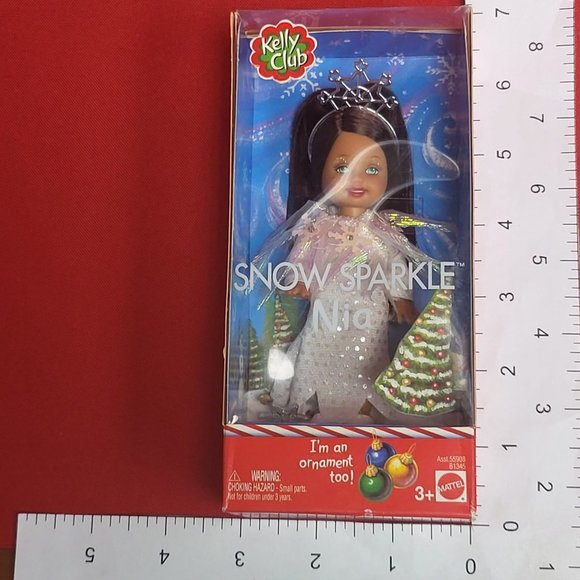 Kelly Doll Barbie Snow Sparkle Nia Doll Ornament Mattel 2003 - Picture 10 of 13